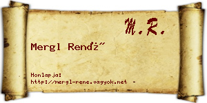 Mergl René névjegykártya